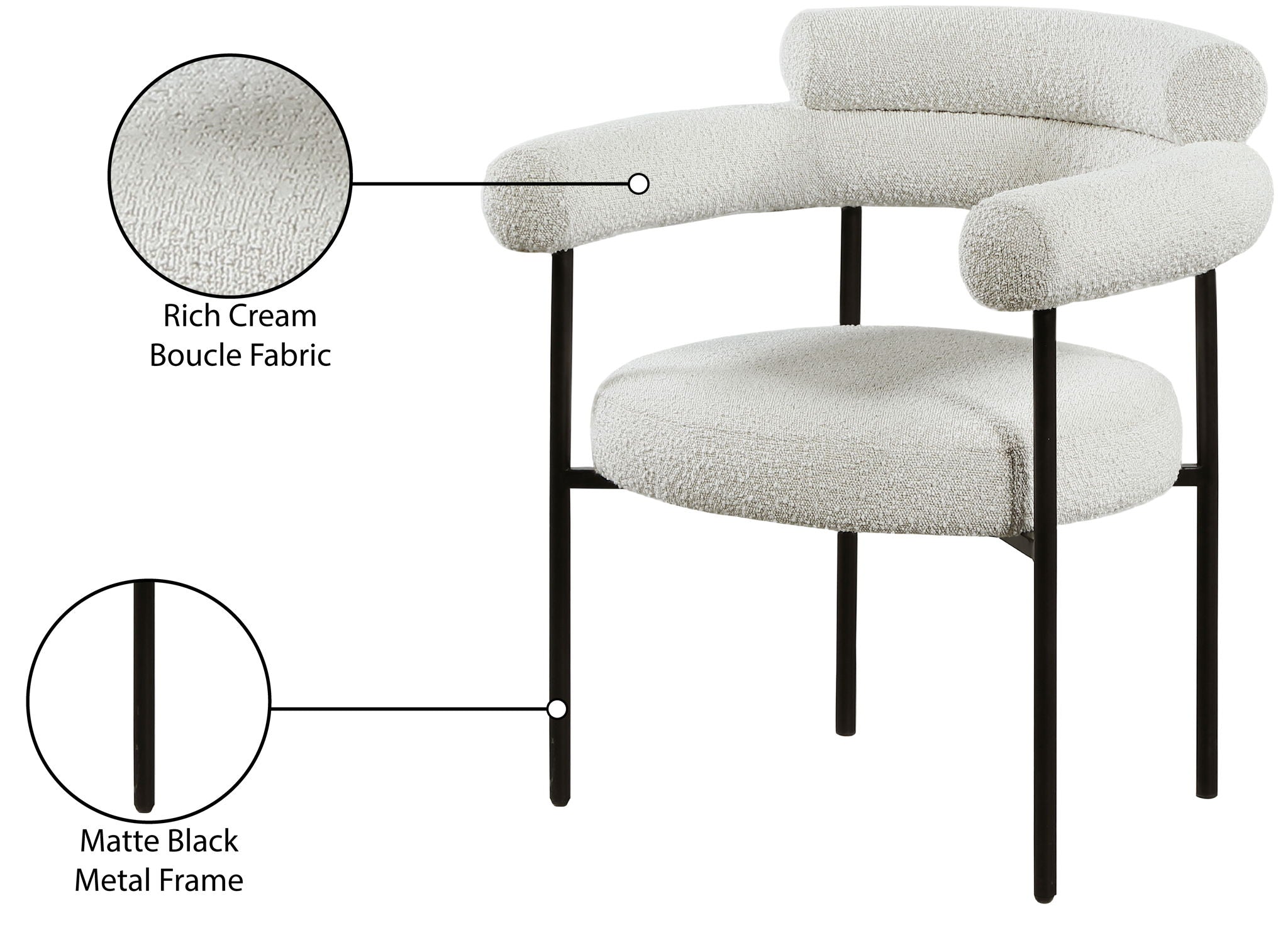 Blake - Dining Chair With Black Legs (Set of 2)