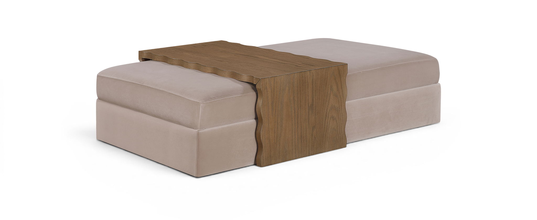 Woodra - Velvet Coffee Table/Ottoman