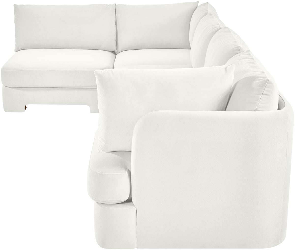 Hammond - Velvet Performance Fabric Upholstered 5 Piece L-Shaped Sectional