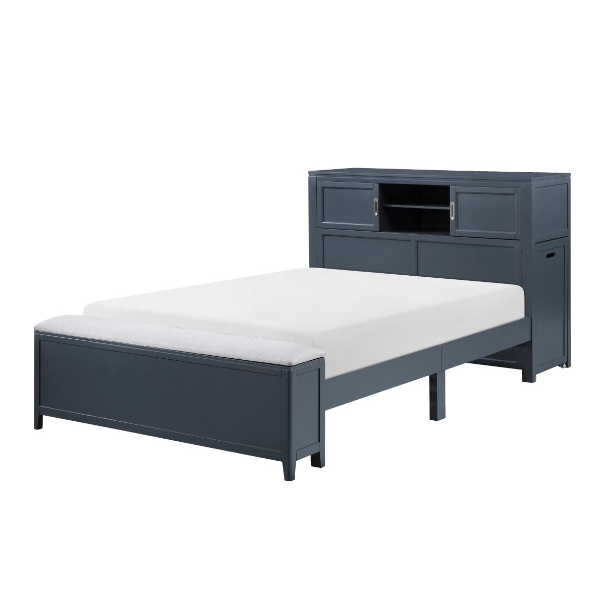 Sloane - Bookcase Bed With Hidden Desk, Stool And Storage Bench