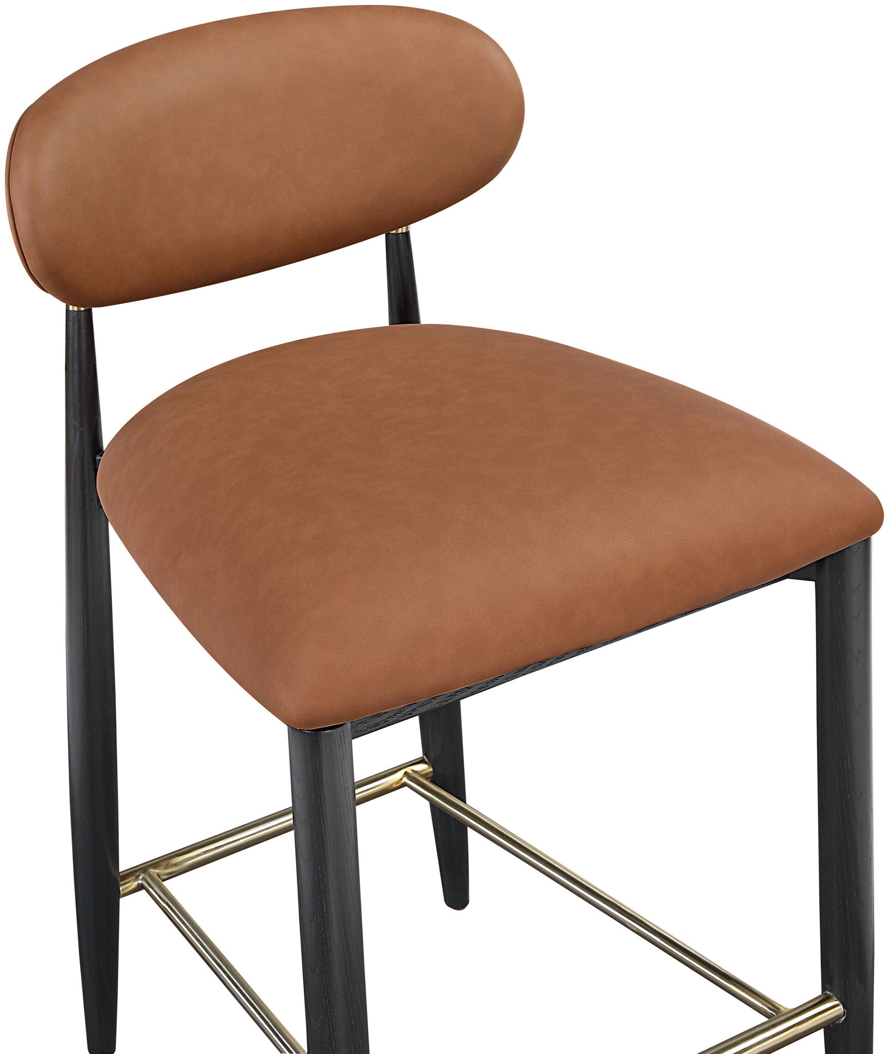 Riccio - Stool - Black And Gold Frame