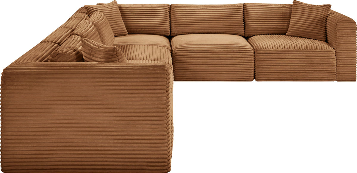 Shaggy - Fabric 6 Piece Modular Corner Sectional