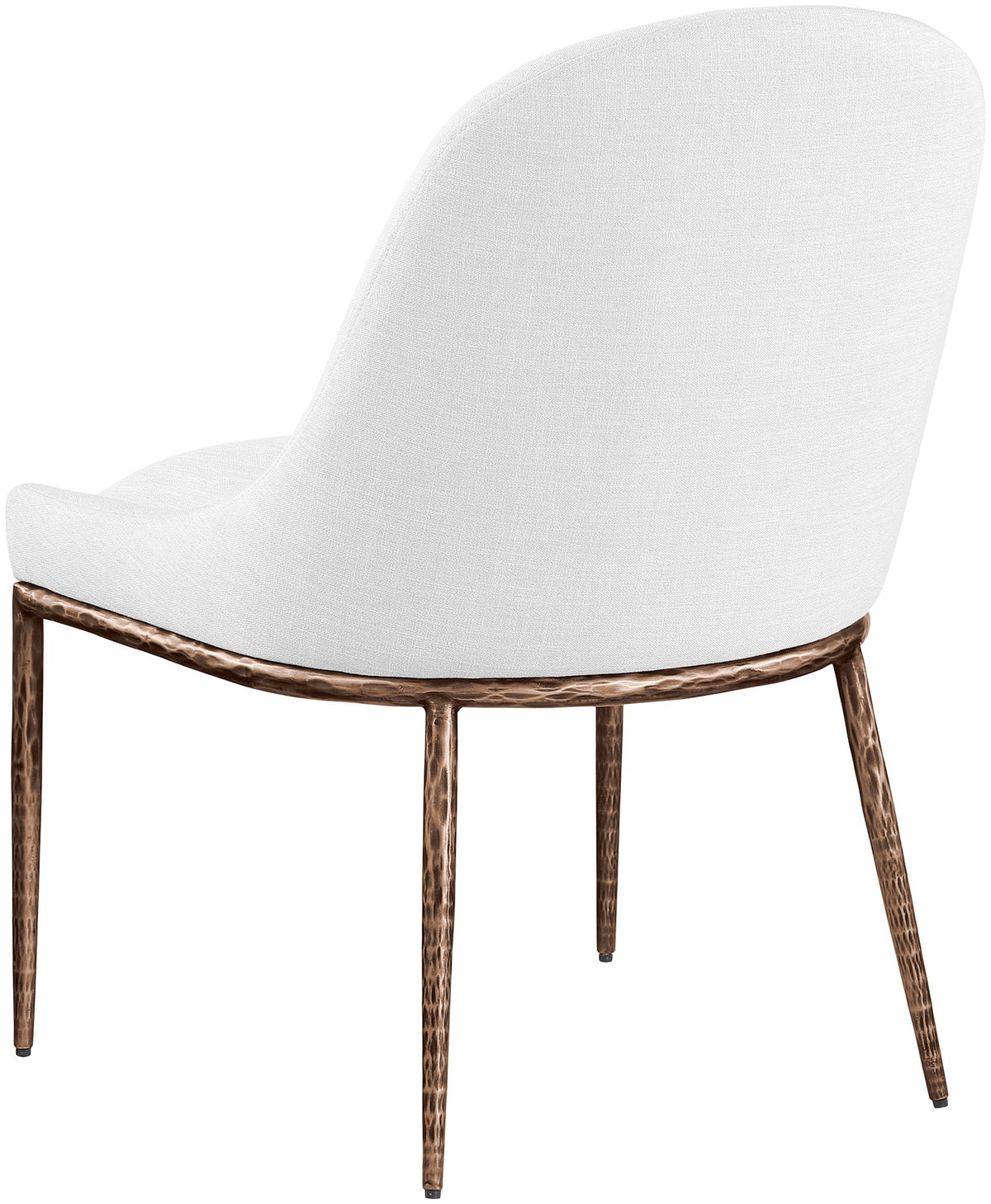 Ferro - Upholstered Dining Side Chair With Brushed Bronze Legs