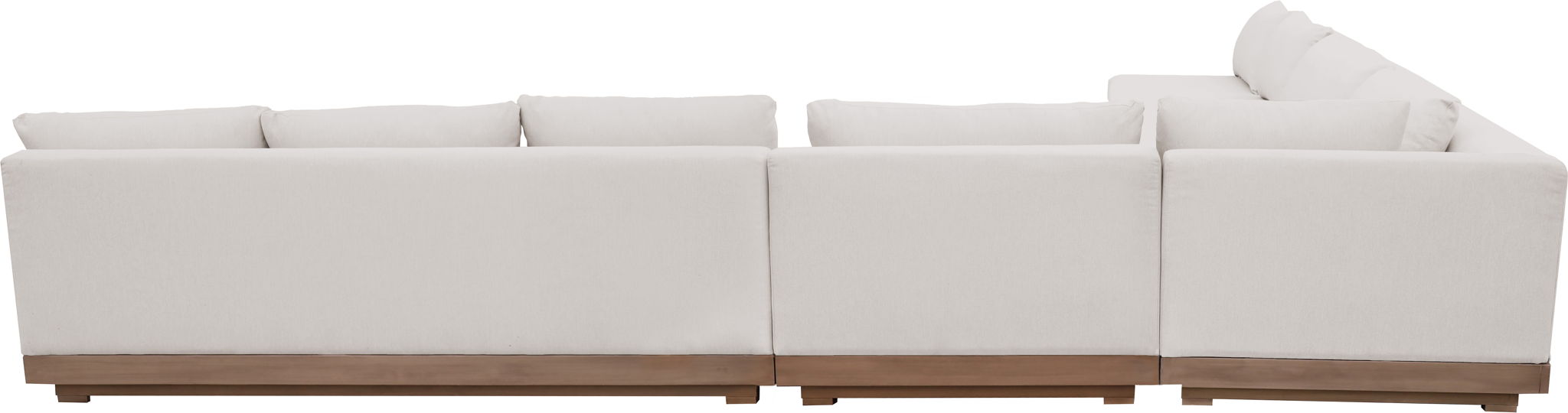 Solace - Olefin Fabric 5 Piece Outdoor Patio Modular Sectional