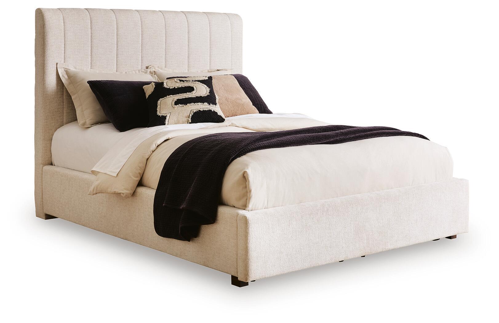 Brizmore - Queen Upholstered Storage Bed - Beige