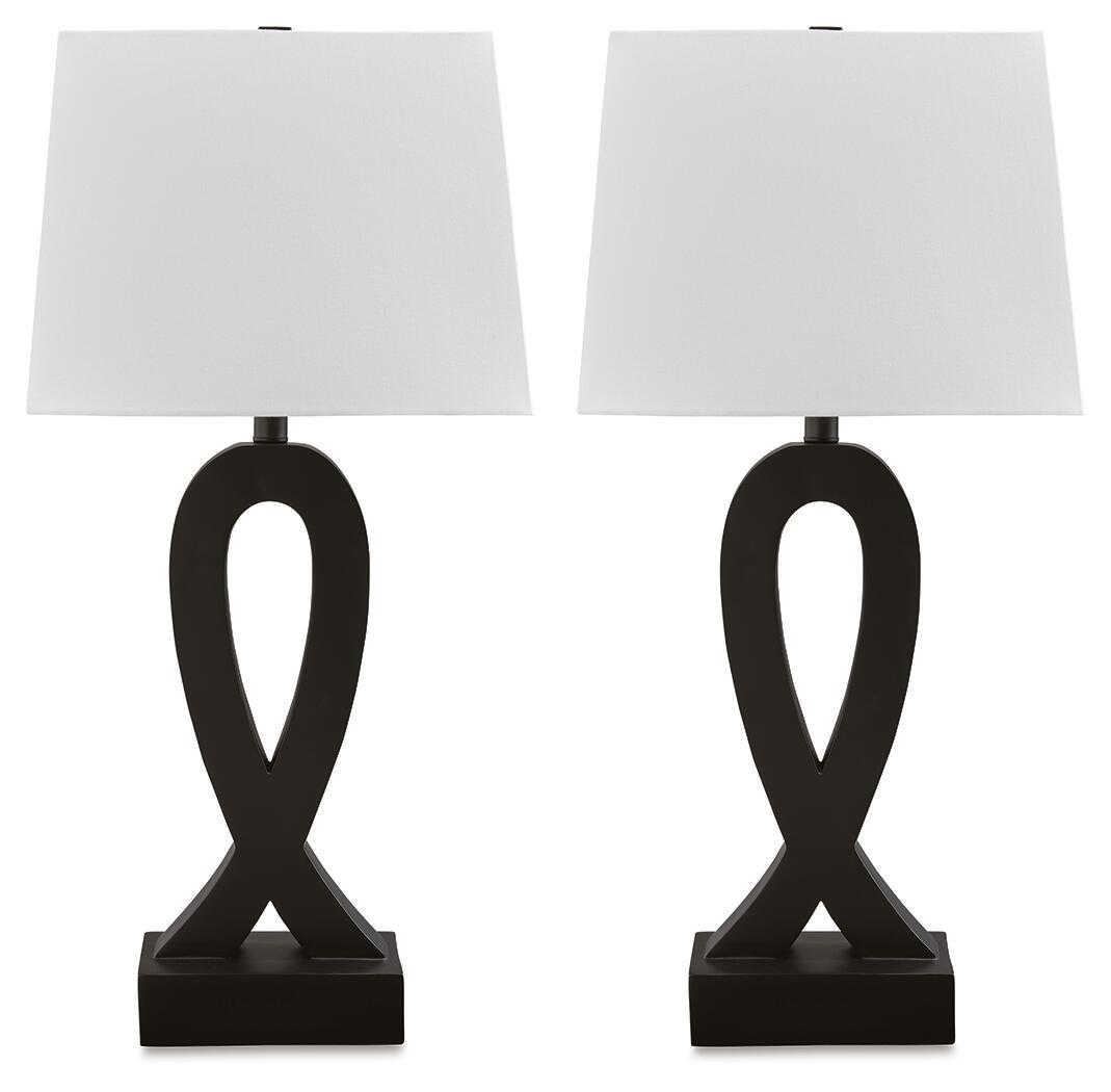 Markellton - Poly Table Lamp (Set of 2) - Black