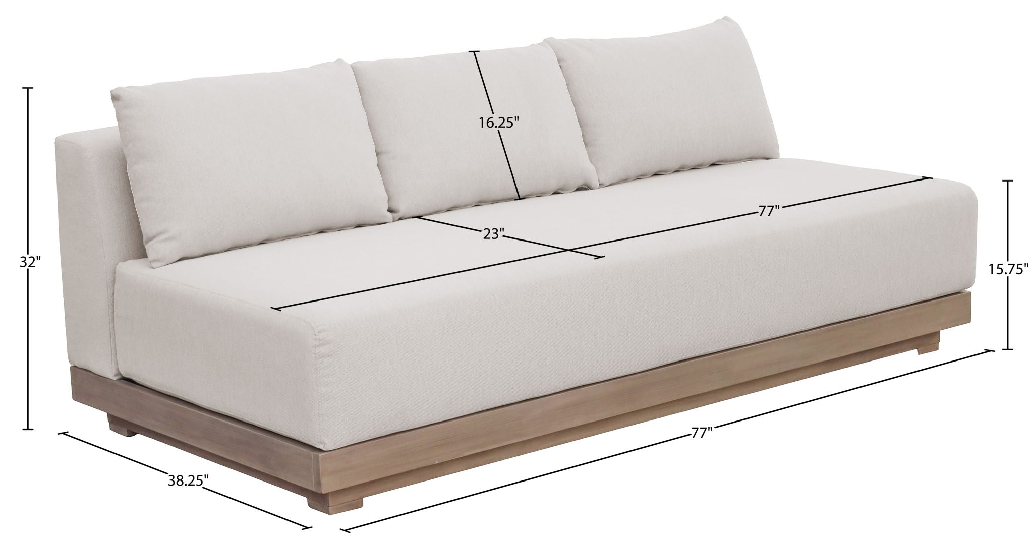 Solace - Olefin Performance Fabric Outdoor Patio Modular Sofa
