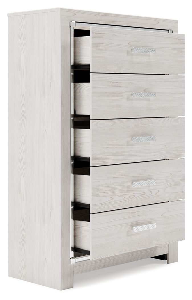 Altyra - Five Drawer Chest - White