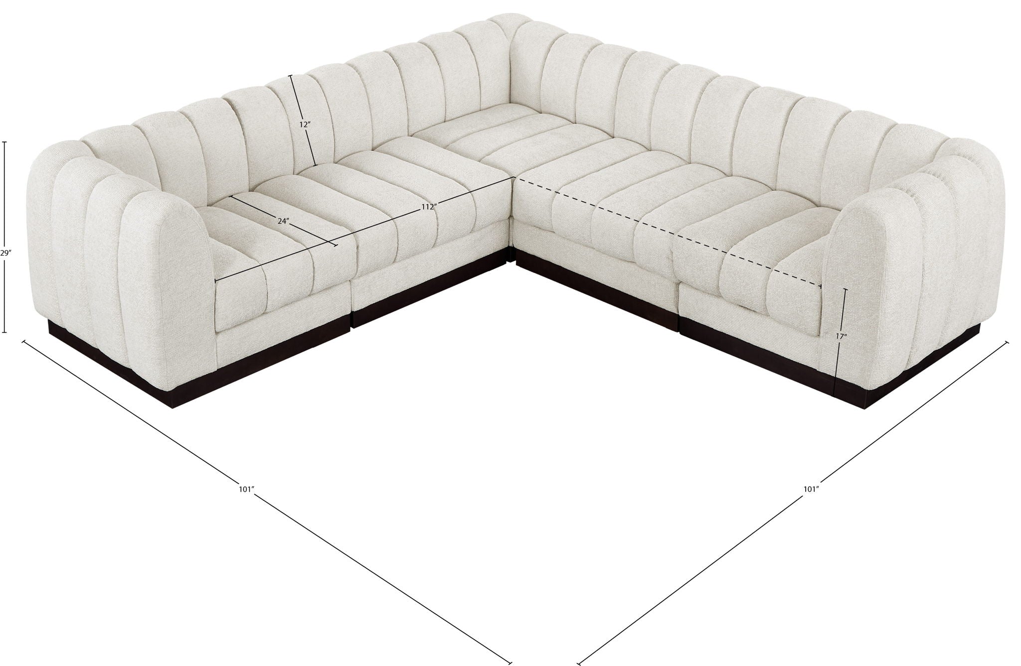 Quinn - 5 Piece Modular Sectional