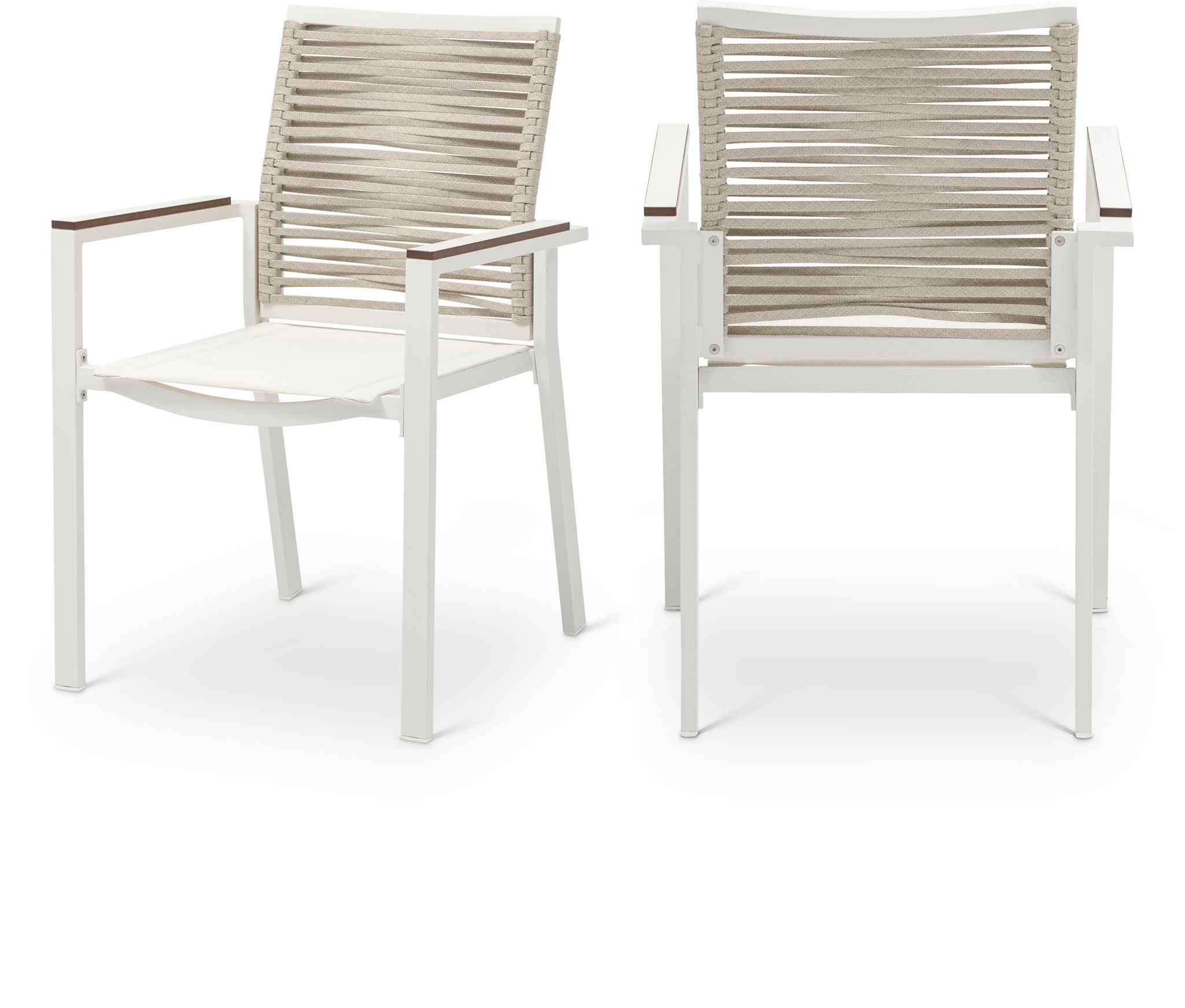 Maldives - Rope Outdoor Patio Dining Arm Chair (Set of 2)