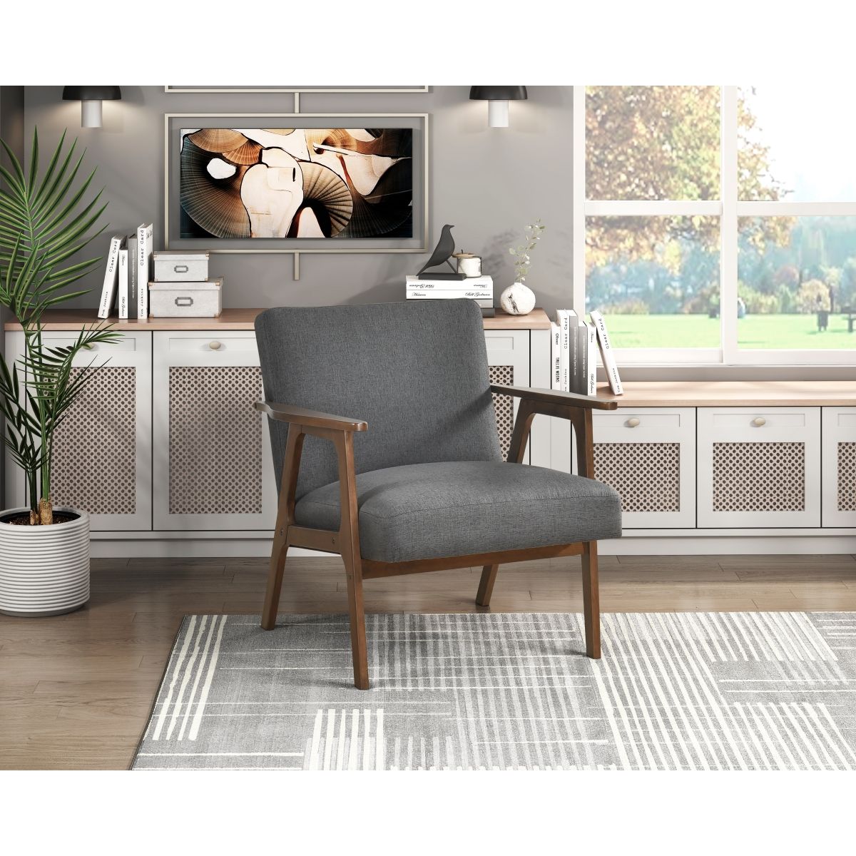 Omara - Accent Chair Dark Brown Base