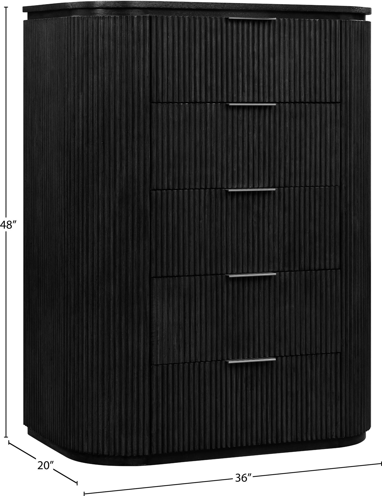 Astrid - Solid Wood And Oak Veneer Chest