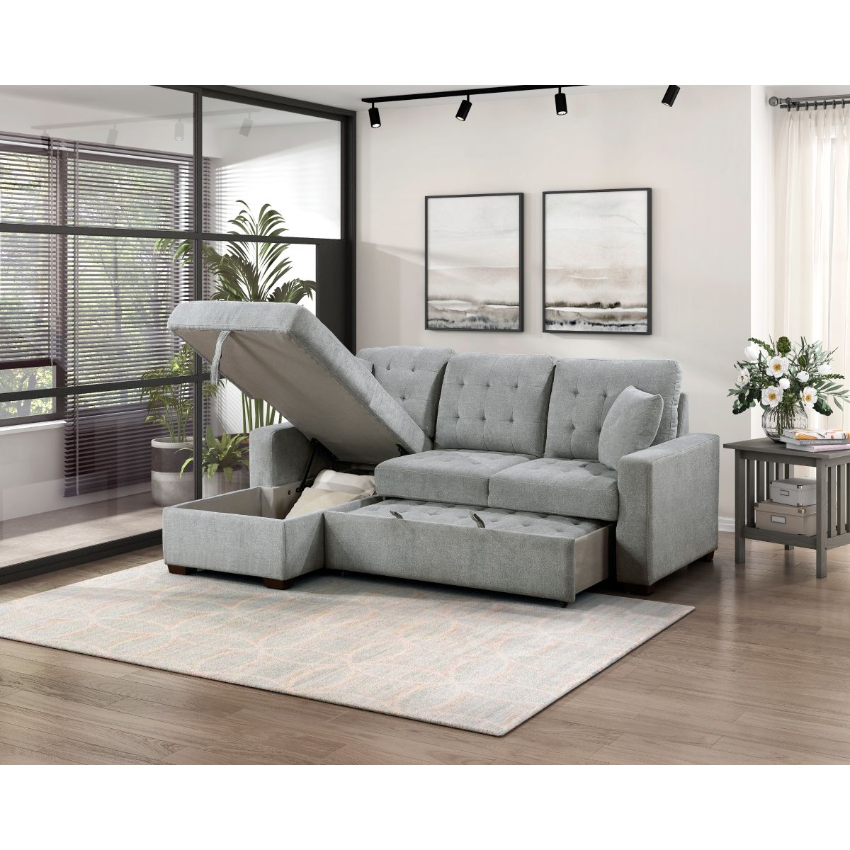 Waitsfield - Sectional With Chaise, Pull-Out Bed And Hidden Storage