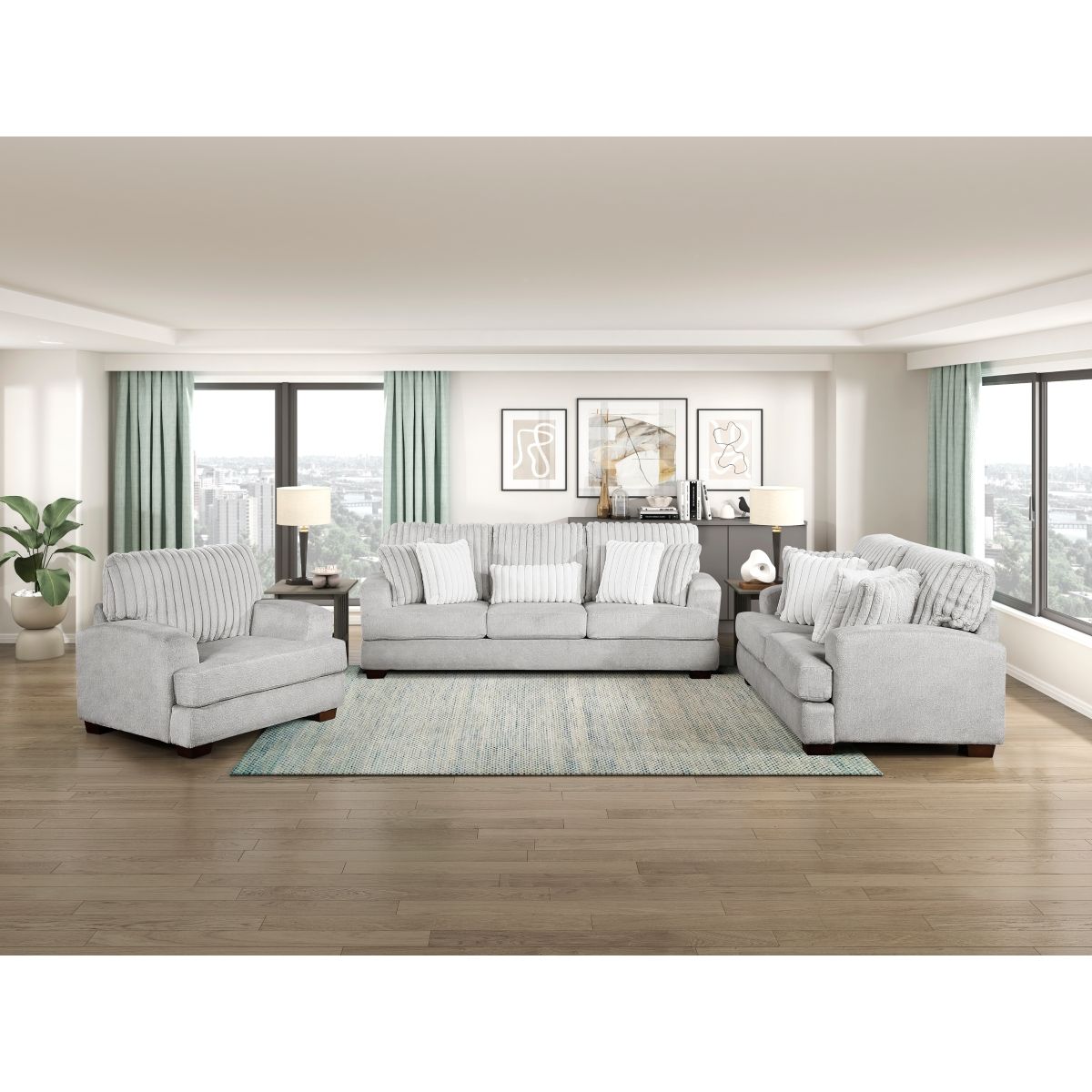 Santiago - Loveseat - Light Gray