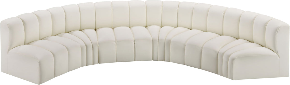 Arc - Faux Leather 6 Piece U-Shaped Modular Sofa