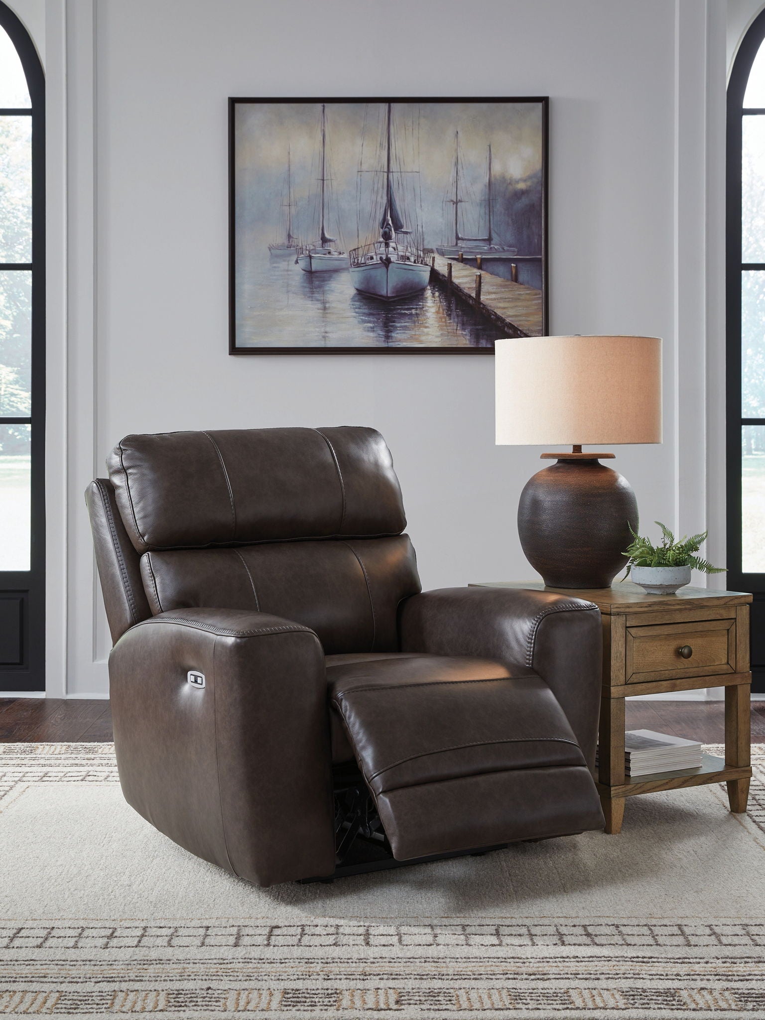 Crossplex - Power Recliner / Adjustable Headrest - Smoke