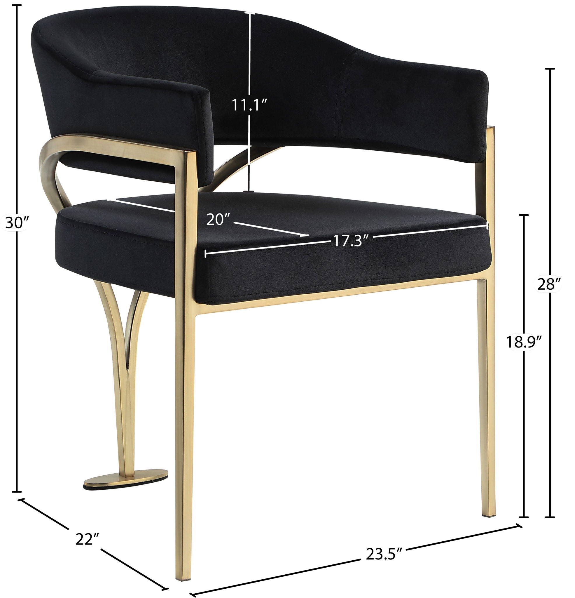 Madelyn - Dining Chair (Set of 2) - Brushed Brass