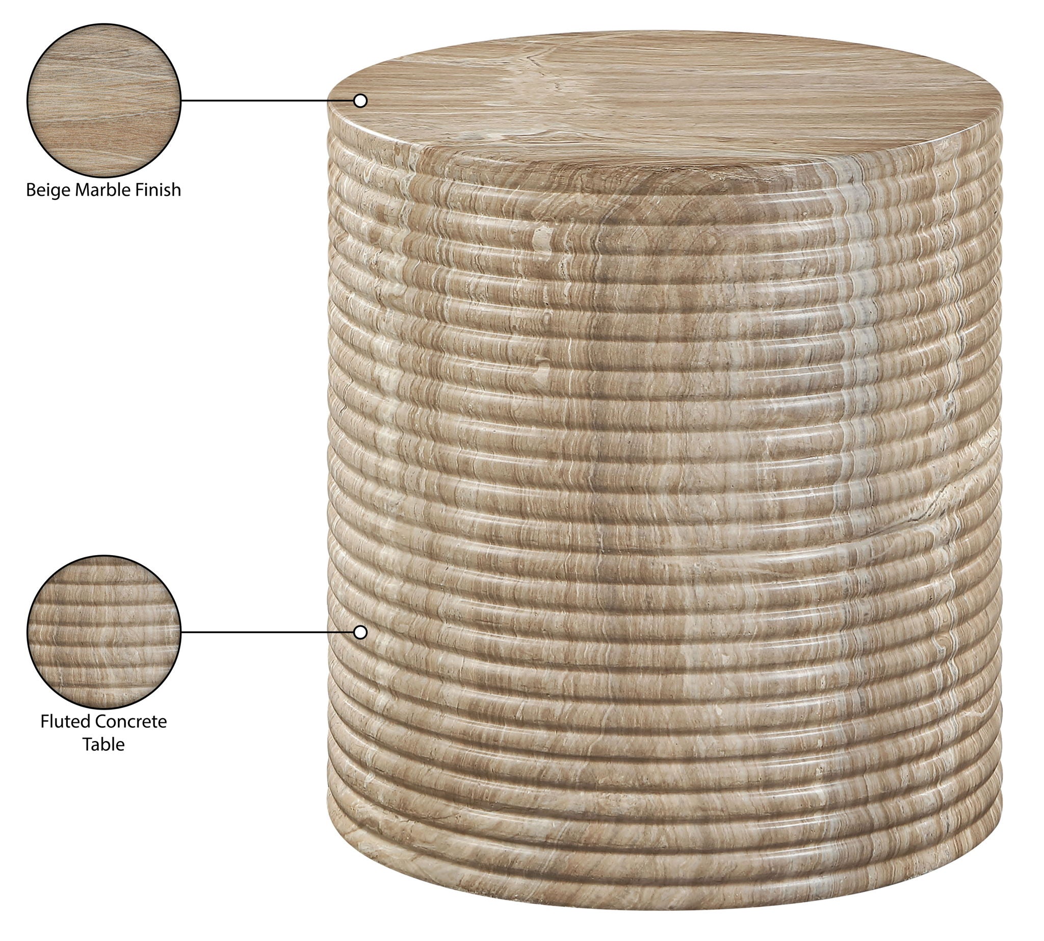 Rapallo - Concrete Indoor/Outdoor End Table