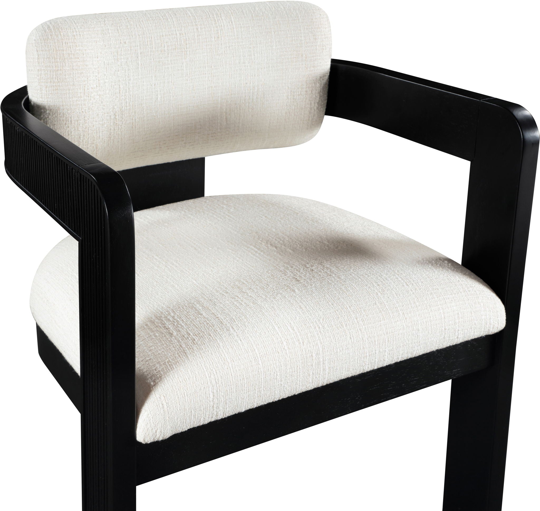 Sacha - Linen Dining Chair With Black Base (Set of 2)
