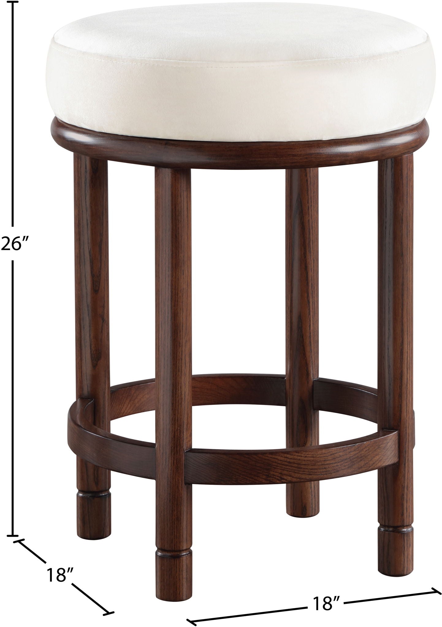 Monette - Counter Stool With Brown Base