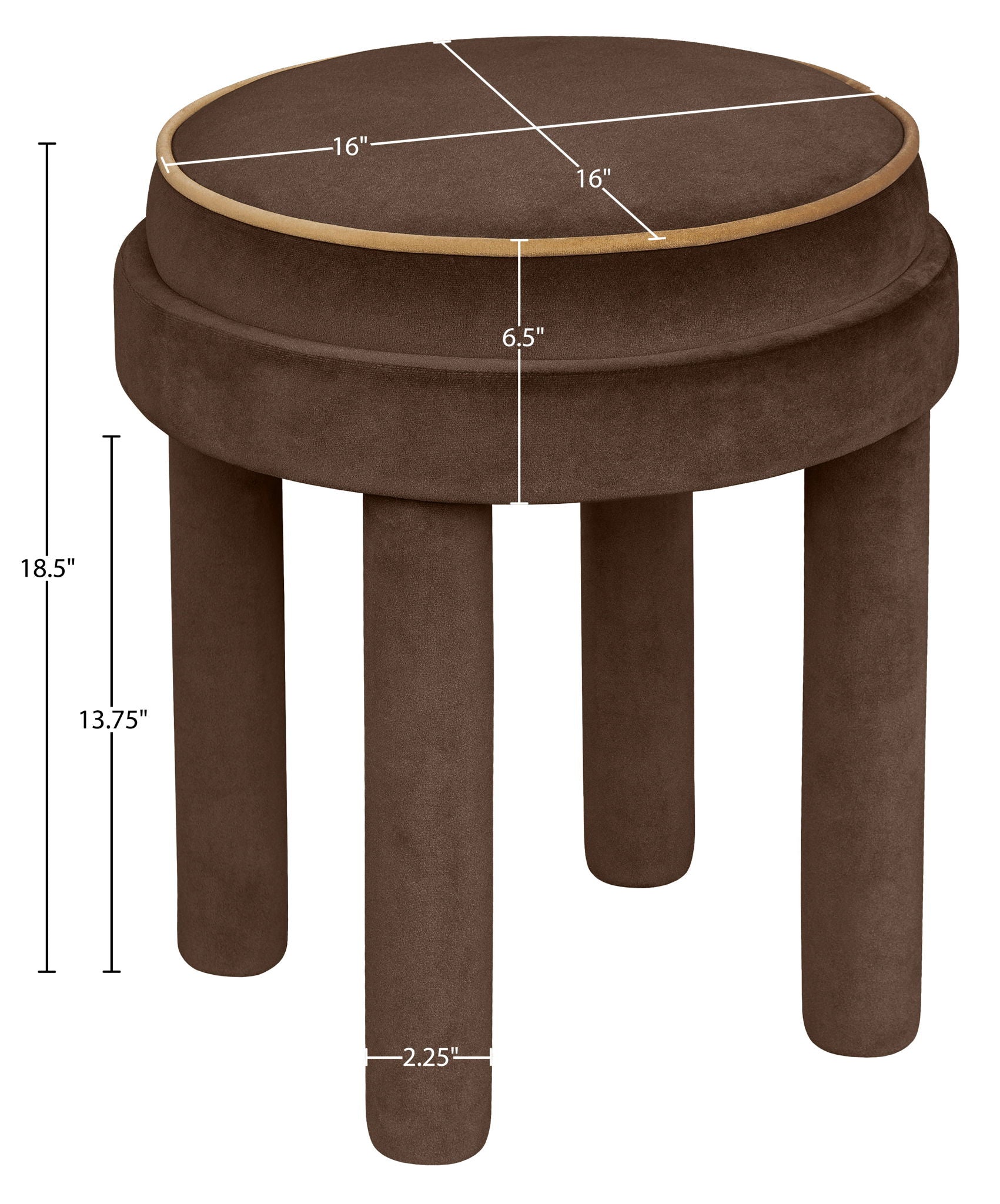 Velin - Velvet Ottoman / Stool