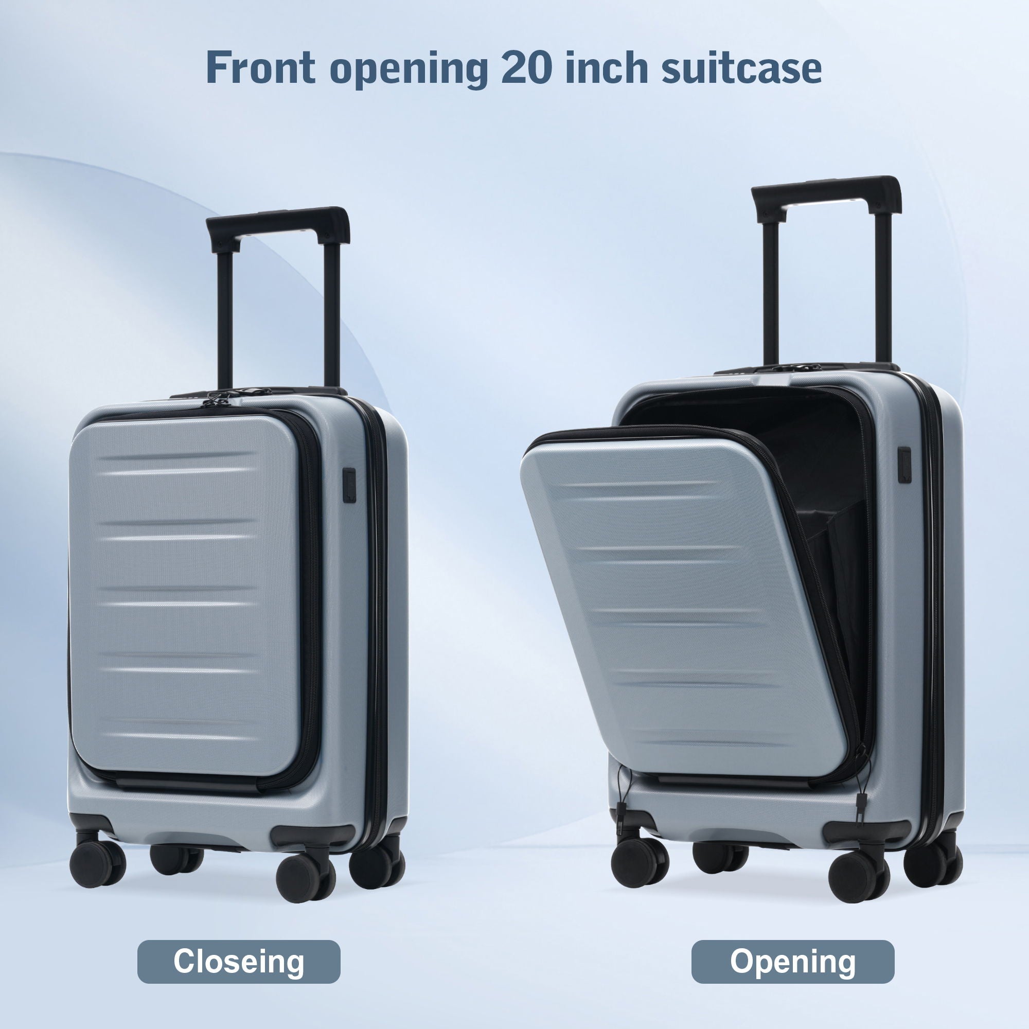 Hardside Luggage Set 5 Piece With Front Opening