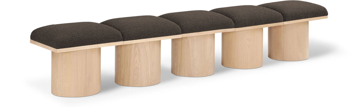 Pavilion - 5 Piece Modular Bench With Natural Base