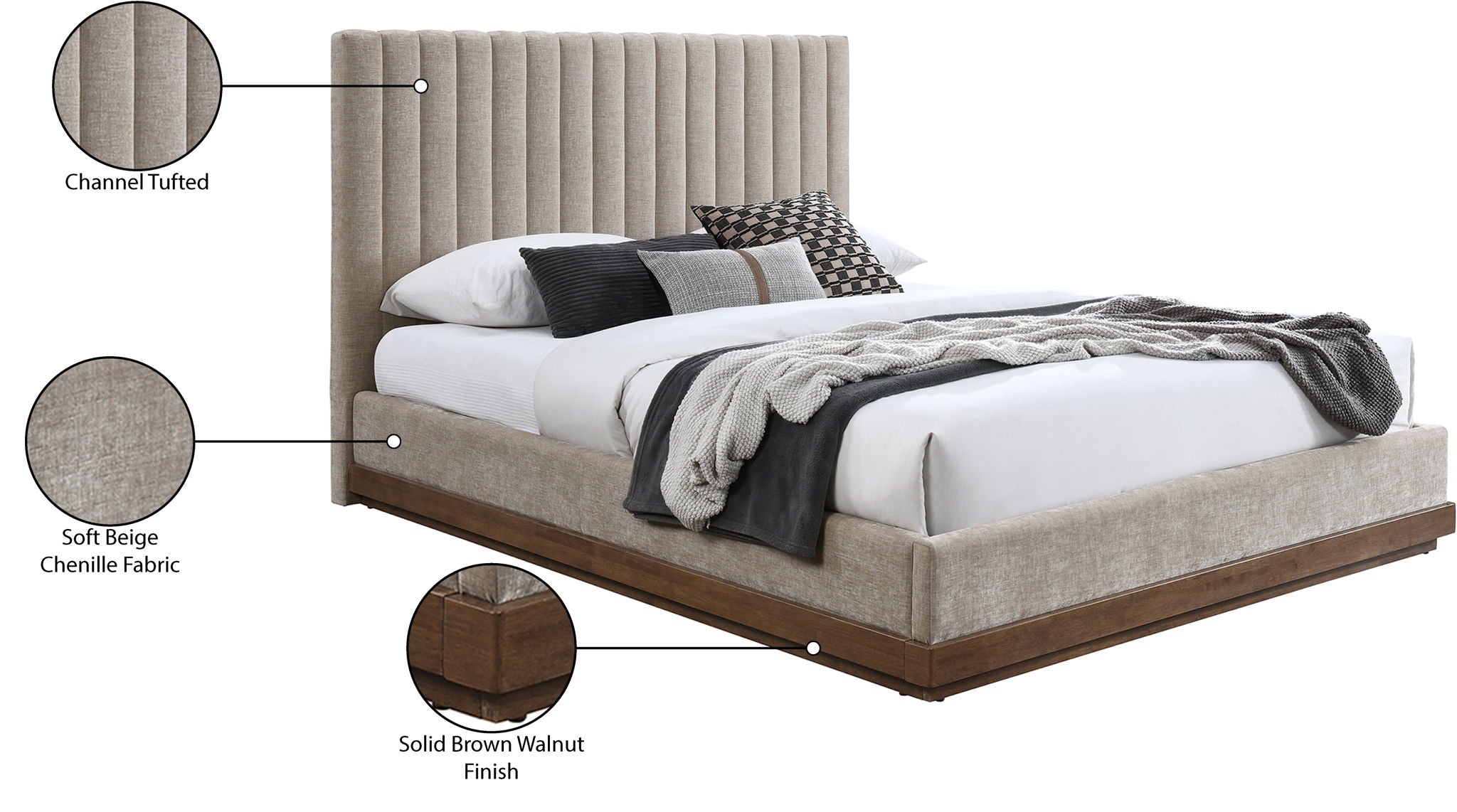Emmet - Bed - Dark Brown Base