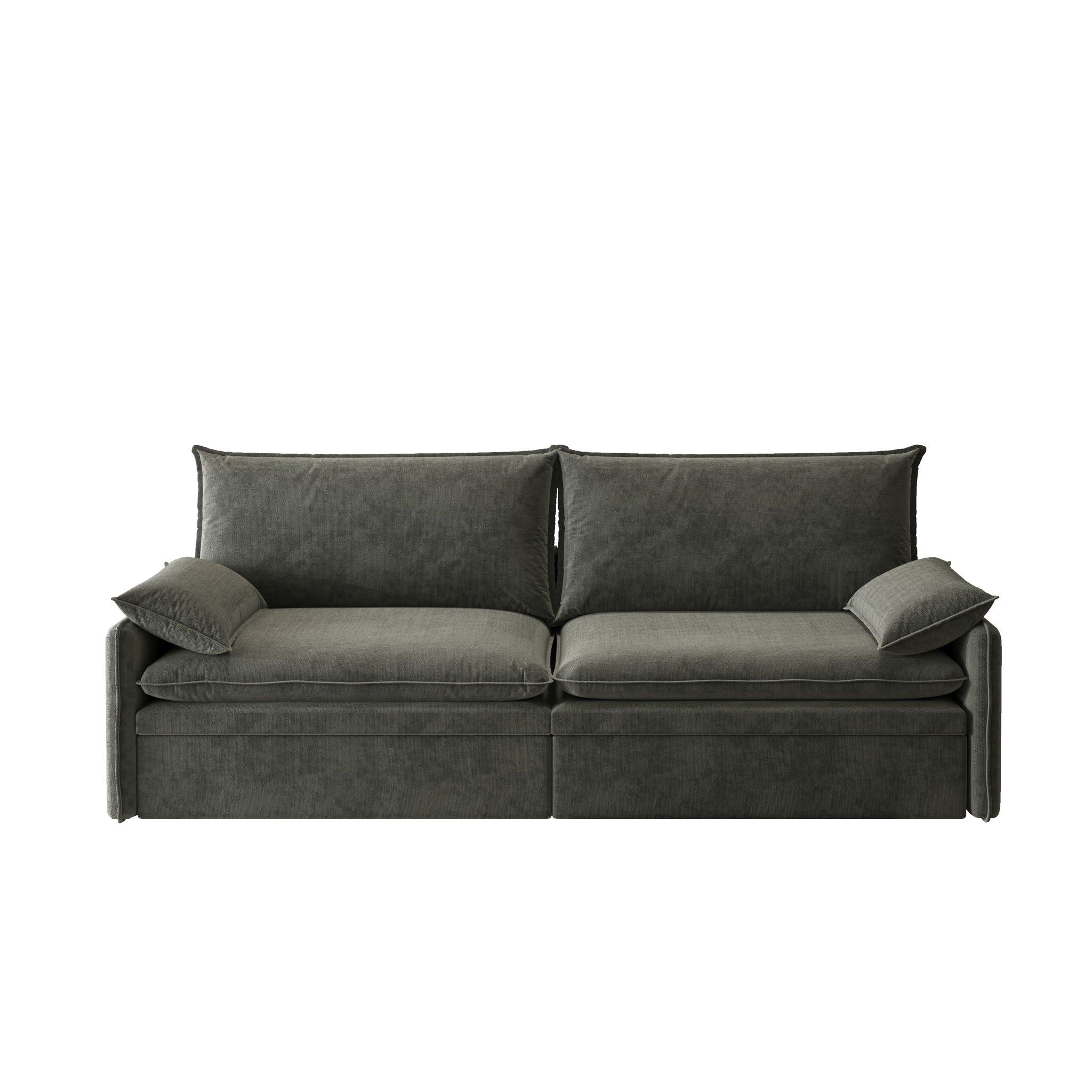 4 Seat Convertible Sleeper Sofa Bed, Modern With Storage