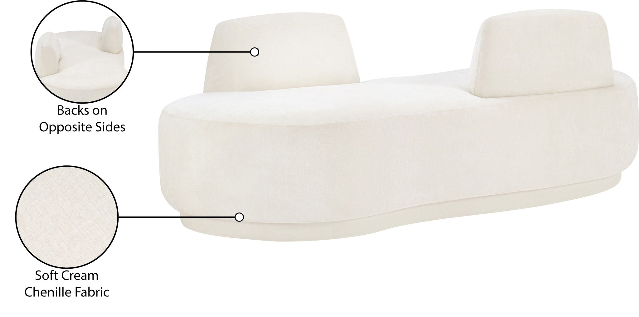 Argyle - Chenille Fabric Chaise / Loveseat