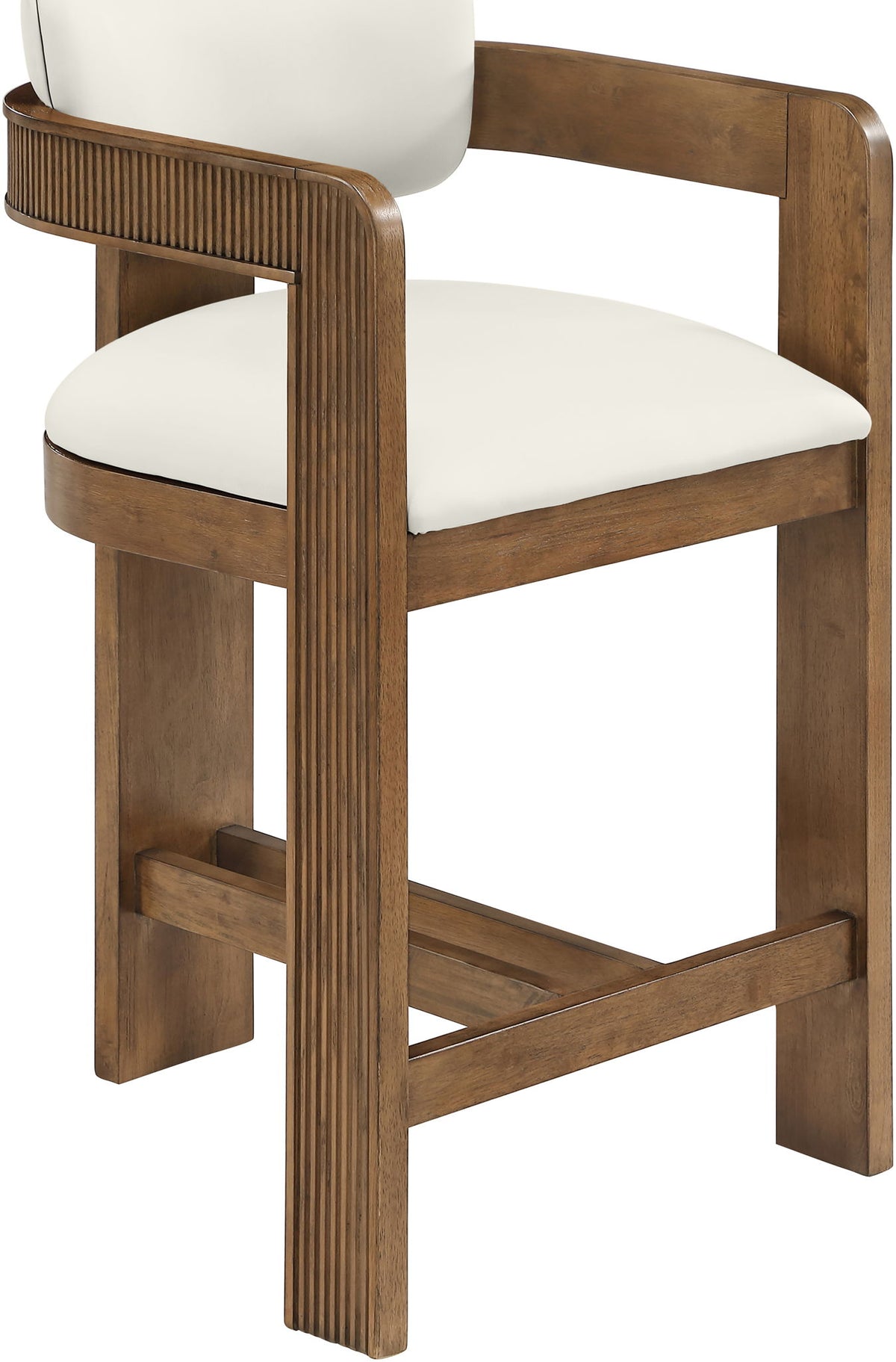 Sacha - Vegan Leather Upholstered Counter Stool With Brown Base