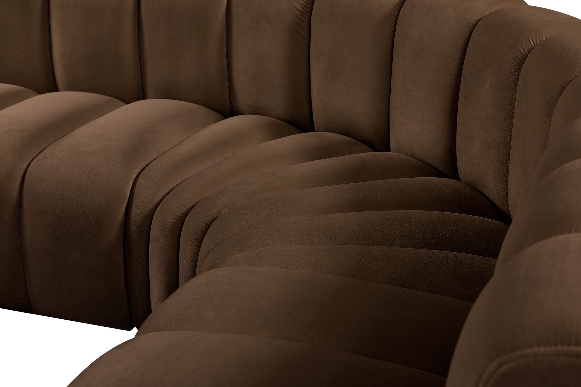 Arc - Velvet 7 Piece Corner Modular Sofa