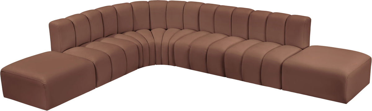 Arc - Faux Leather 7 Piece Corner Modular Sofa