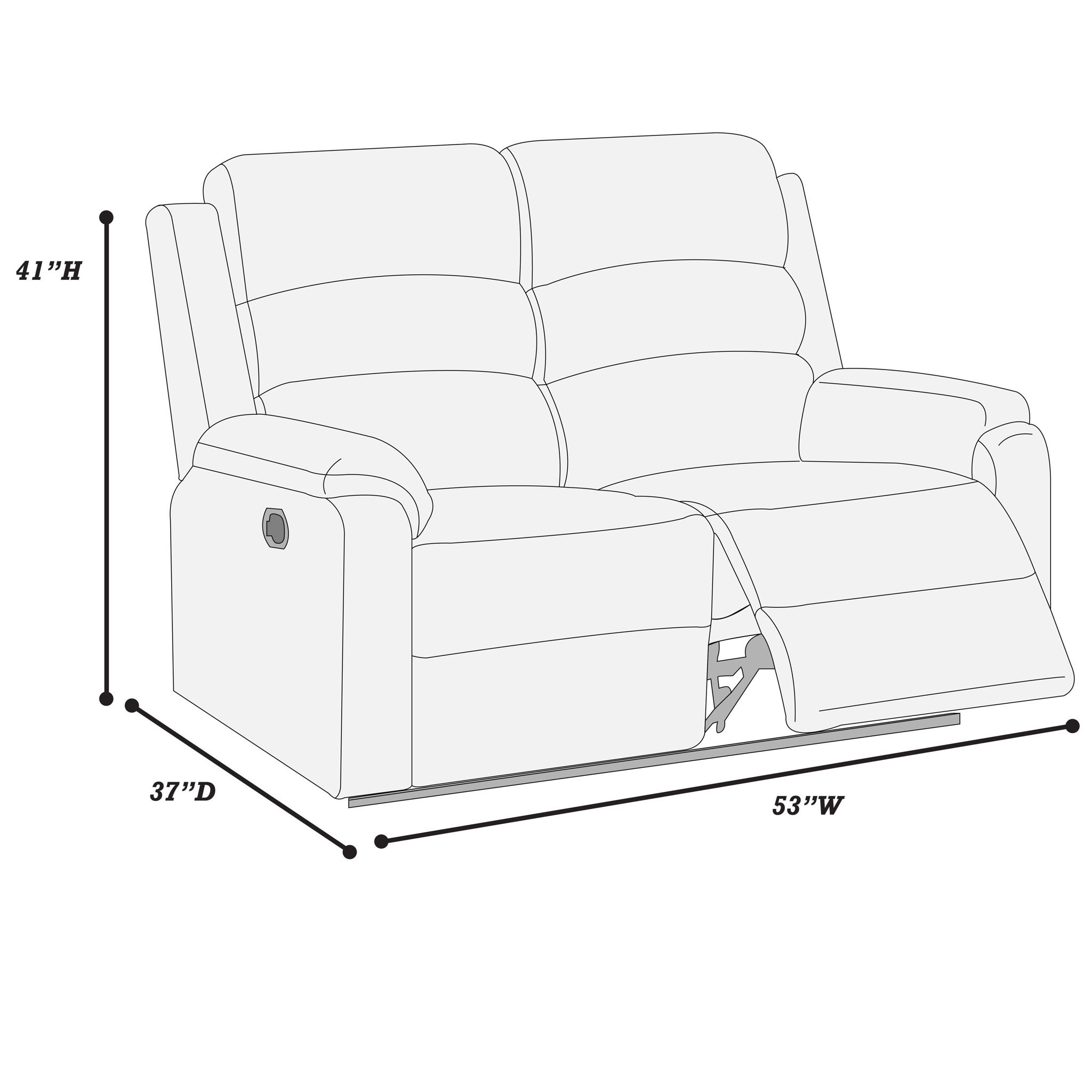 Modern Living Room Set With Manual Recliner