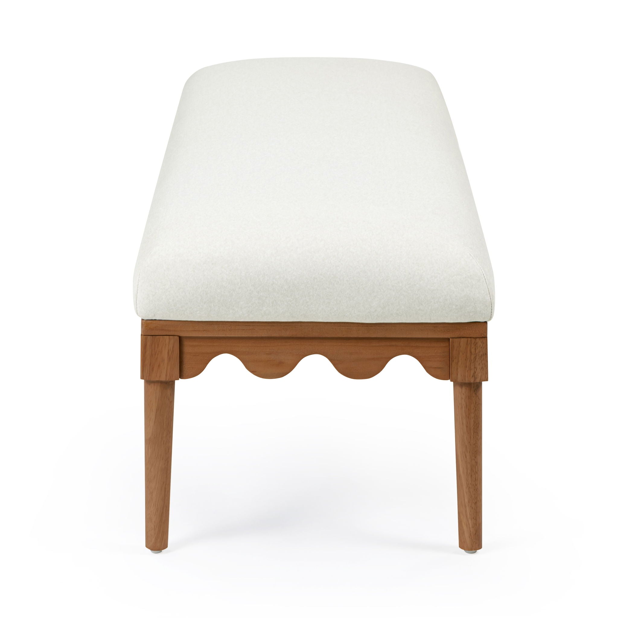 Oodle - Vegan Mohair Bench, Walnut Legs