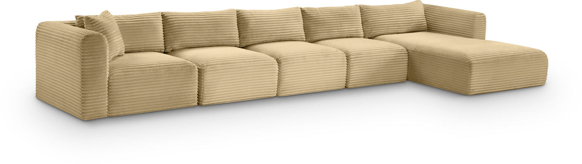 Shaggy - 5 Piece Modular Sectional With Chaise