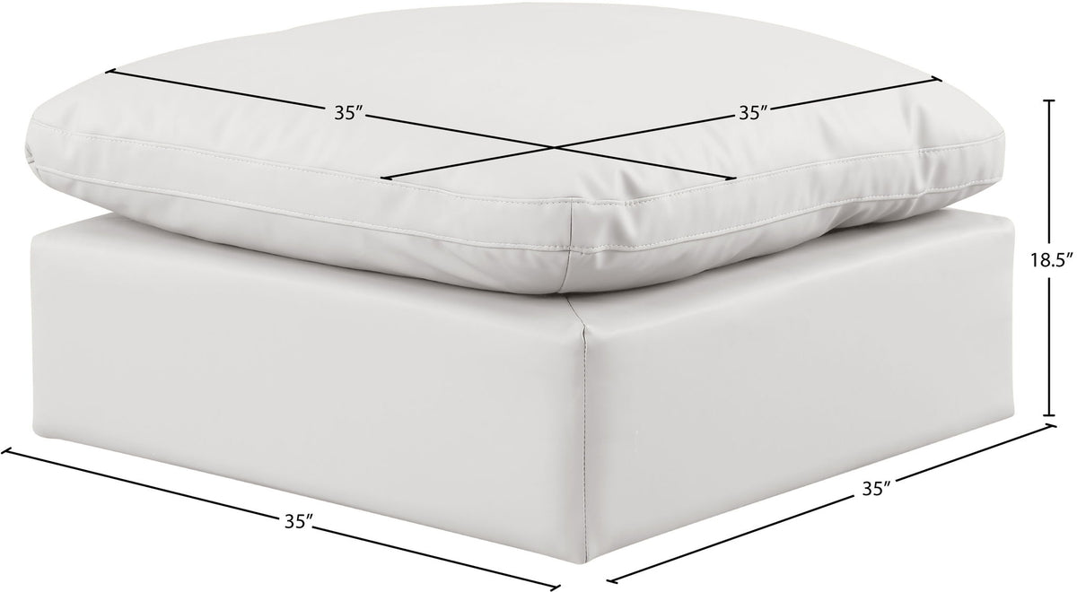 Indulge - Faux Leather Ottoman
