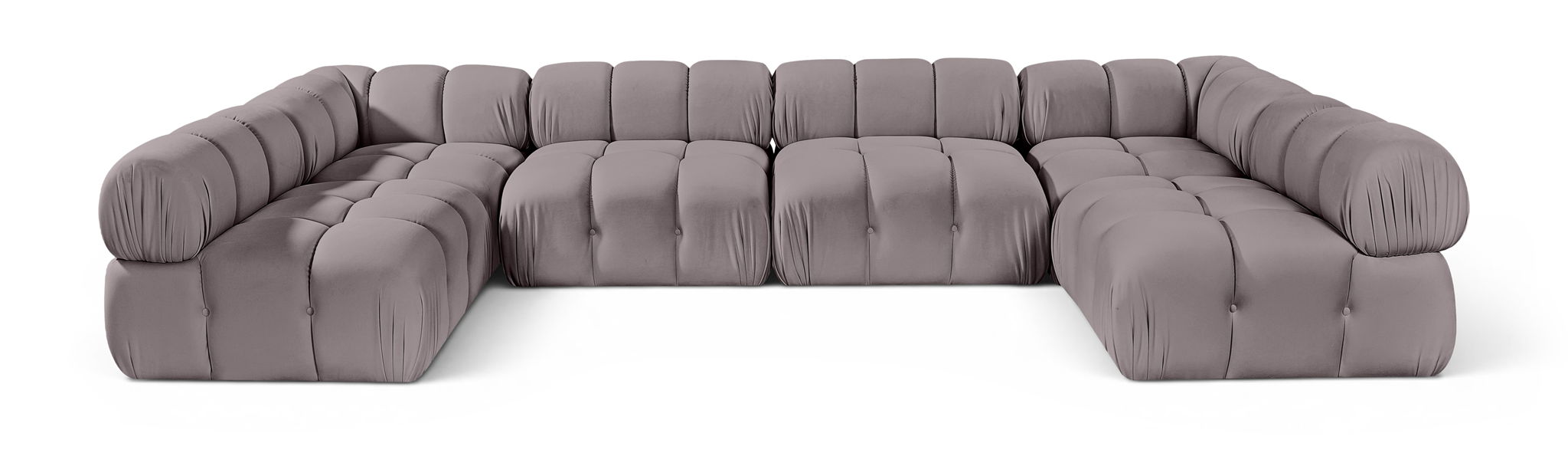 Orin - U-Shaped Velvet 6 Piece Modular Sectional