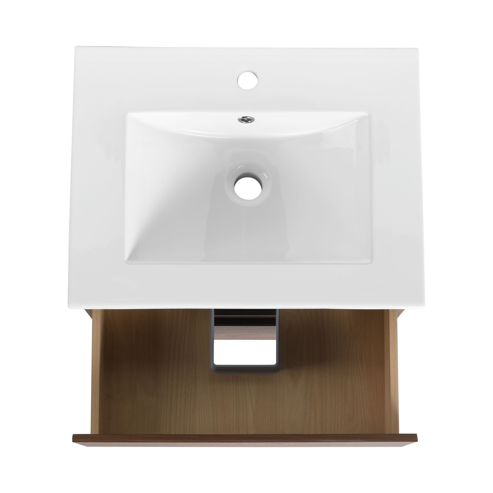 Wall Mounted Bathroom Vanity & Sink, 2 Soft Close Drawers
