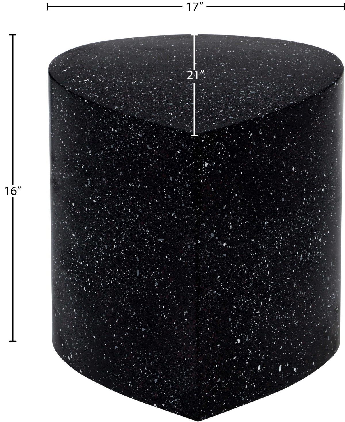 Petal - Iron Coffee Table - Black Terazzo