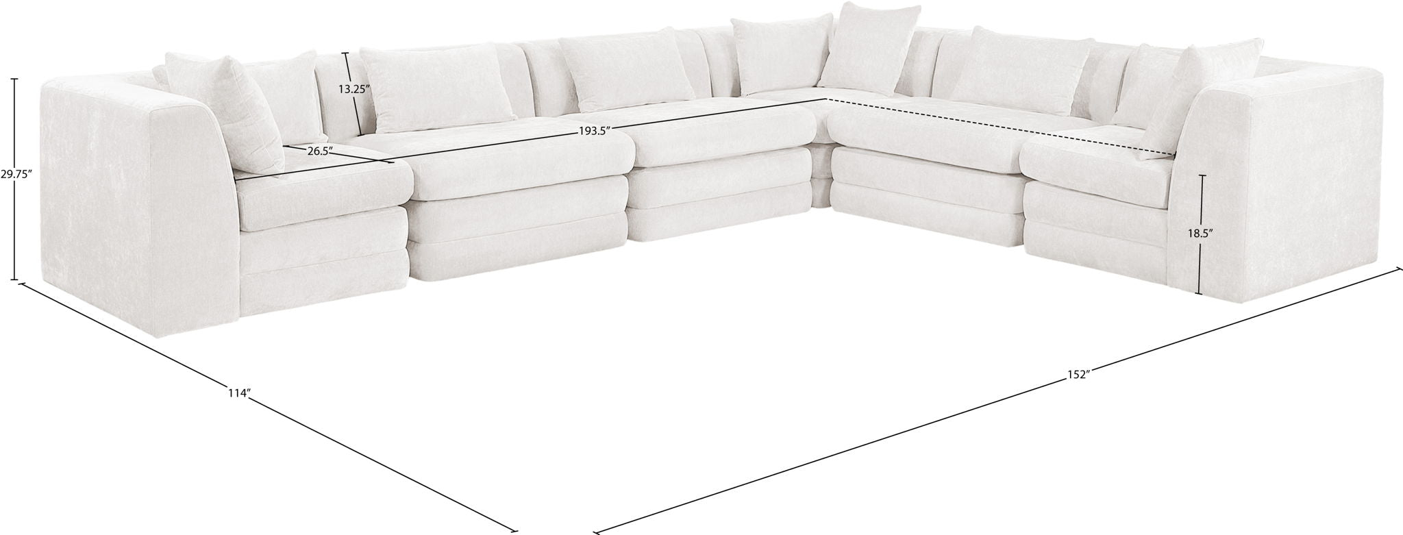 Stellar - 6 Piece Upholstered Modular Sectional