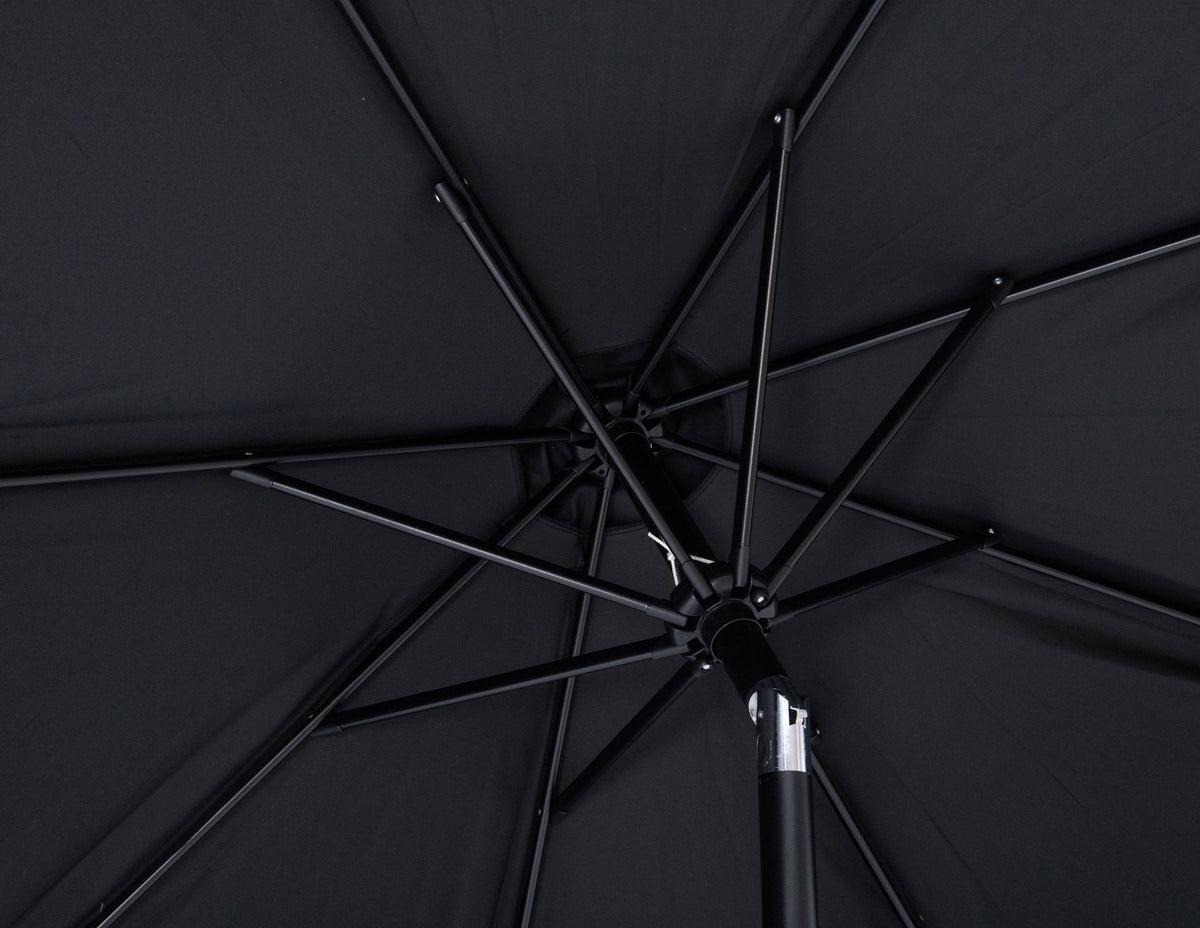 Amalfi - Patio Umbrella - Black Base / Black Pole