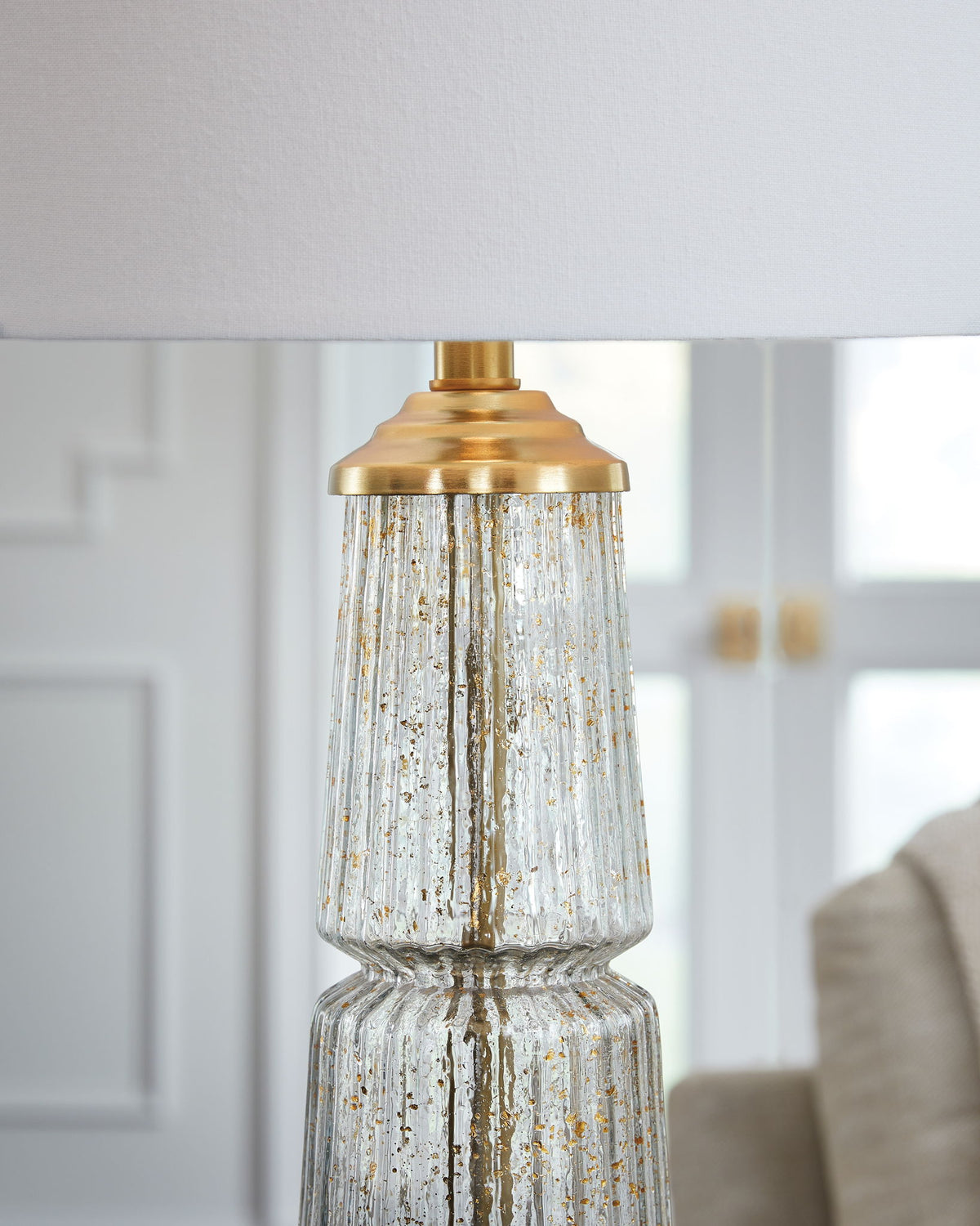 Bakersboro - Glass Table Lamp - Clear / Gold Finish