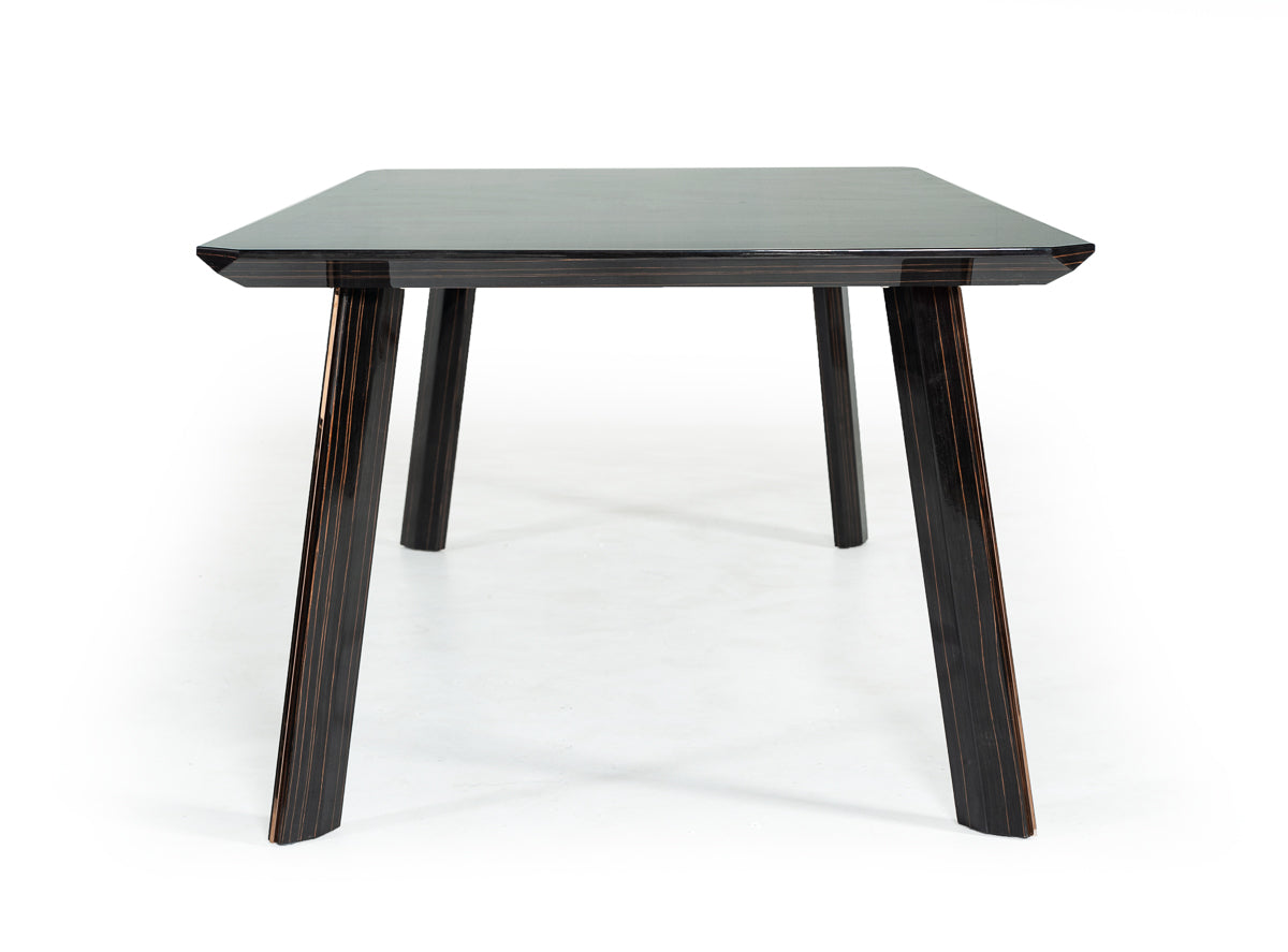 Chadwick Modern Ebony & Rosegold Dining Table