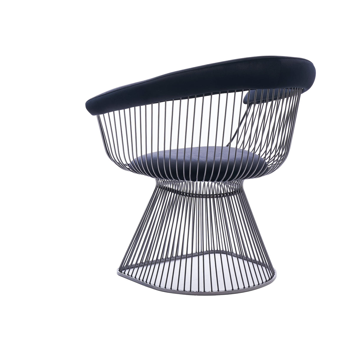 Chandler - Modern Black Velvet & Black Stainless Steel Dining Chair