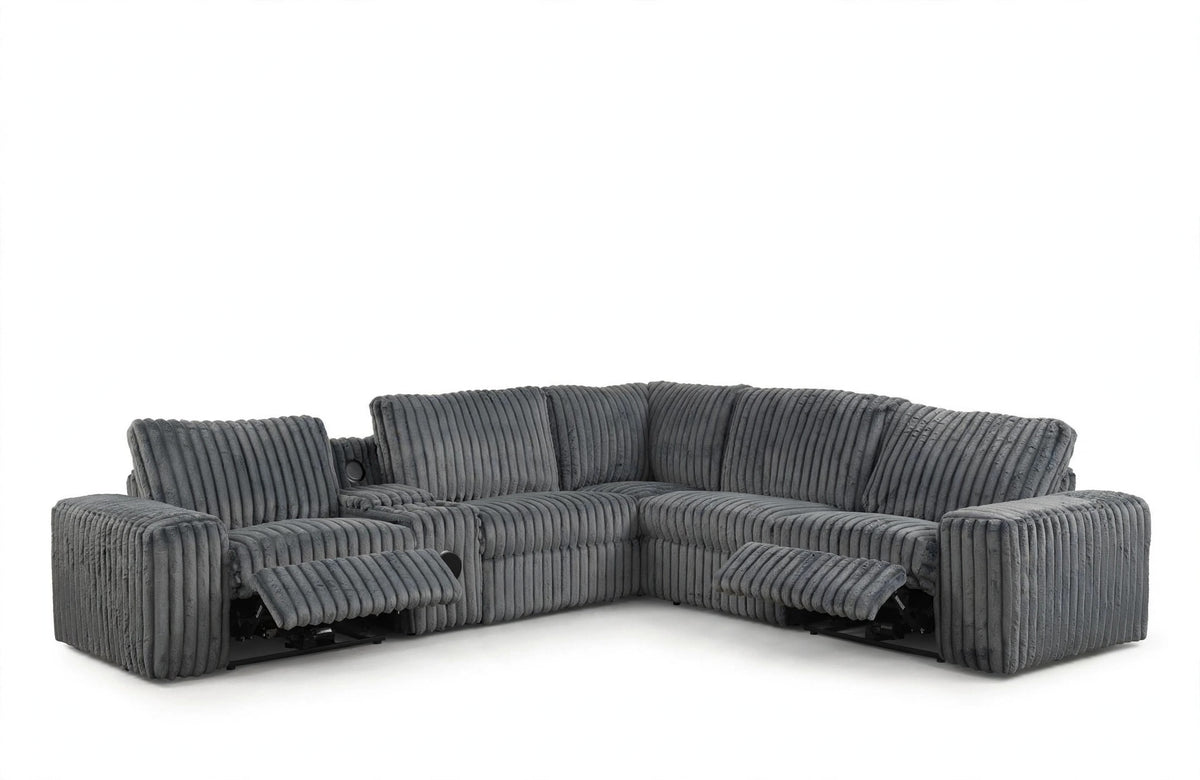 Charcoal Mist Power Reclining Sectional