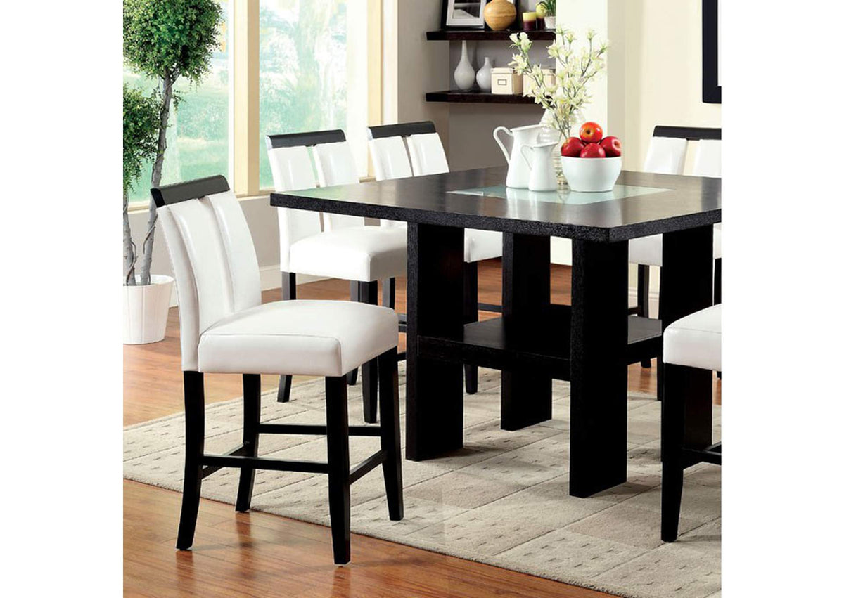 Luminar Black 7-Piece Counter Hight Set