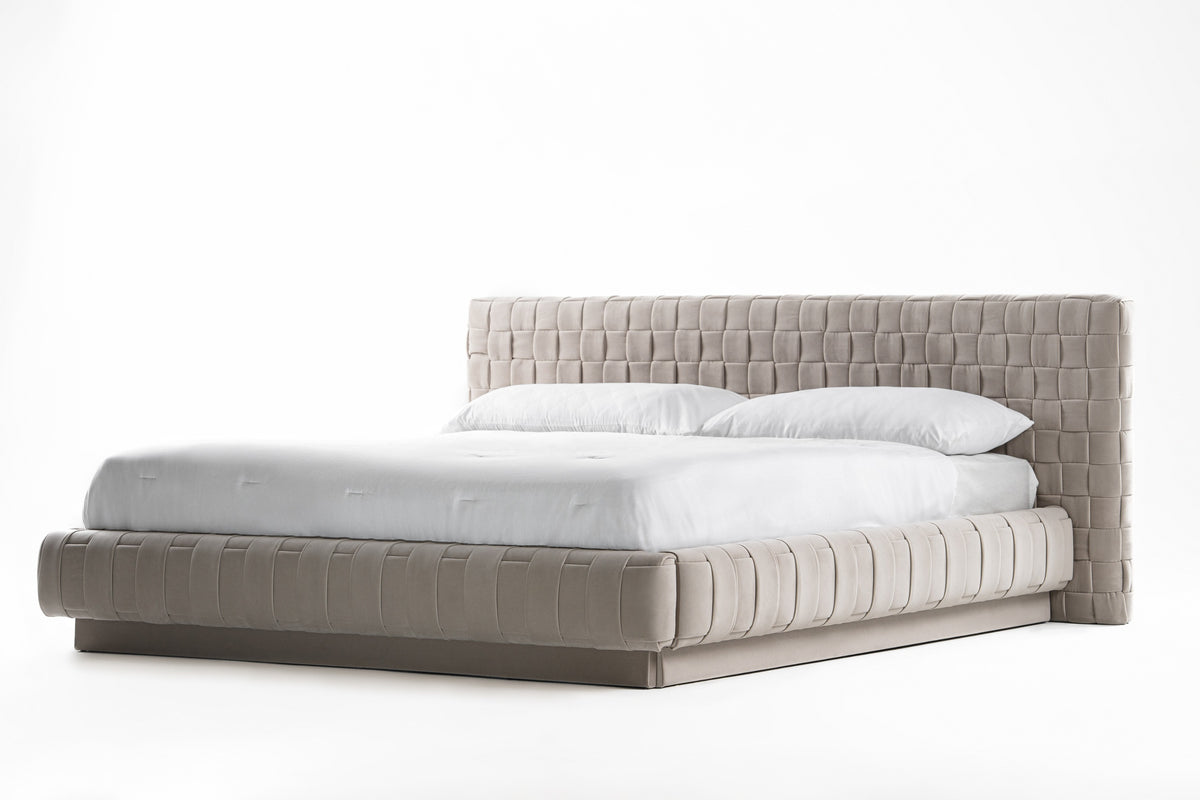 Concord - Modern Light Grey Velvet Bed