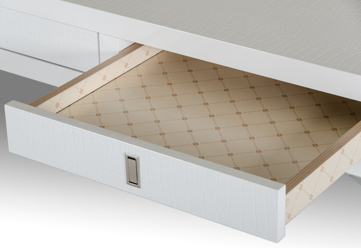 Congress Transitional White Crocodile Office Desk