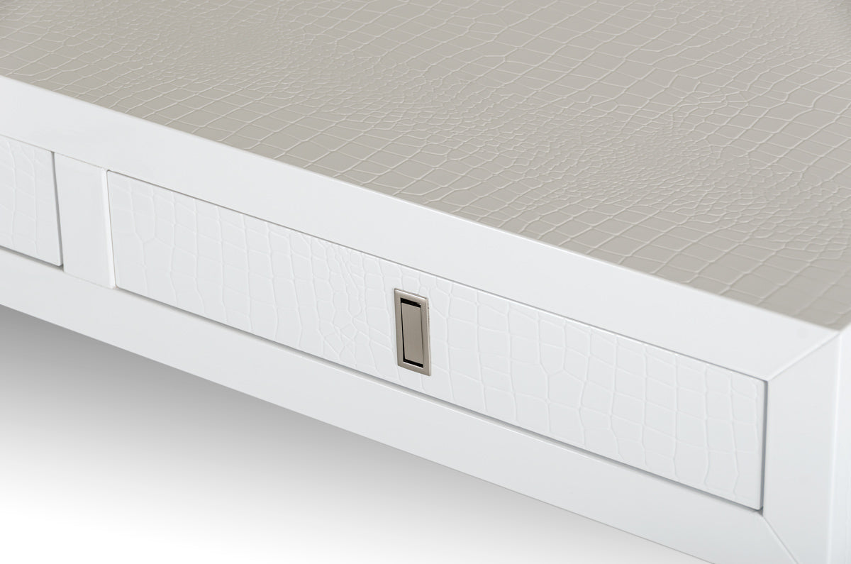 Congress Transitional White Crocodile Office Desk